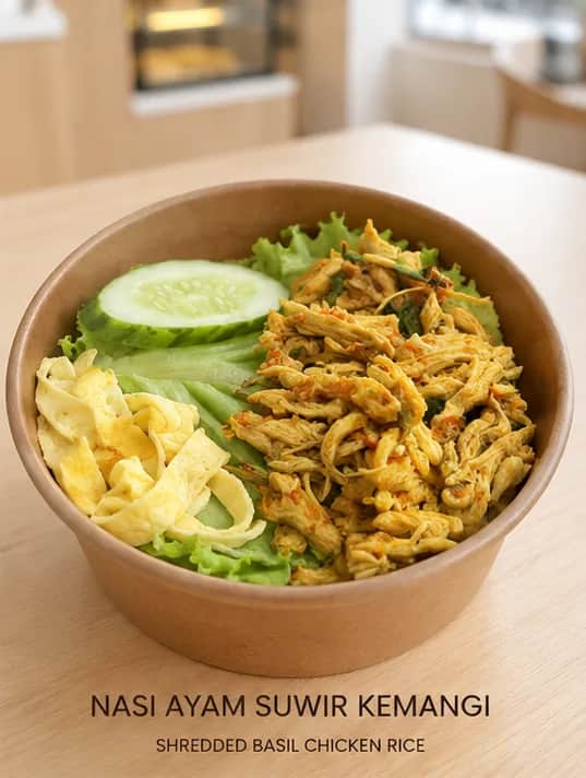 Nasi Ayam Suwir Kemangi Bowl